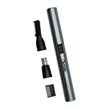 Wahl Micro Groomsman Personal Pen Trimmer & Detailer for Hygienic Grooming with Rinseable, Interchangeable Heads for Eyebrows, Neckline, Nose, Ears, & Other Detailing
