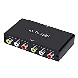 RCA to HDMI Converter, 1080P Dual AV to HDMI Adapter, CVBS to HDMI Composite Video Audio Converter Supports NTSC PC Laptop Xbox PS4 PS3 TV STB VHS VCR Camera DVD