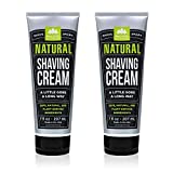 Pacific Shaving Company Natural Shave Cream - Safe and Natural, with Plant-Derived Ingredients for a Smooth Shave, Healthy, Hydrated, Softer Skin, Less Irritation, Cruelty Free, 7 oz (Pack of 2)