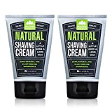 Pacific Shaving Company Natural Shaving Cream - Safe, Natural, and Plant-Derived Ingredients for a Smooth Shave, Softer Skin, Less Irritation, Cruelty Free, TSA Friendly, Made in USA, 3.4 oz (2-Pack)