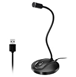 USB Microphone, JOUNIVO Computer PC Microphone with Mute Button for Streaming, Podcasting, Vocal Recording; Gaming Mic for Laptop Mac or Windows