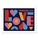 Love 2021 Forever Postage Stamps Sheet of 20 US Postal First Class Valentine Wedding Celebration Anniversary Romance Party (20 Stamps)