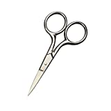 Motanar Professional Grooming Scissors for Personal Care Facial Hair Removal and Ear Nose Eyebrow Trimming Stainless Steel Fine Straight Tip Scissors Men