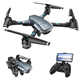 UranHub UF500 Foldable Drone with Camera for Adults 1080P HD Camera FPV WiFi RC Quadcopter for Beginners w/Optical Flow Positioning, Voice Control, Gesture Control, Circle Fly, Trajectory Flight