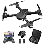 Drones with Camera for Adults with Carrying Case - ATTOP 1080P FPV Drone, Foldable RC Drone Voice/Gesture/Gravity Control, One Key Return Emergency Stop Safe Design Teen Boys/Girls Gifts
