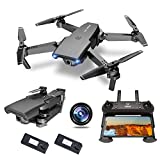 NEHEME NH525 Foldable Drones with 720P HD Camera for Adults, RC Quadcopter WiFi FPV Live Video, Altitude Hold, Headless Mode, One Key Take Off for Kids or Beginners with 2 Batteries