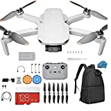 DJI Mini 2 – Ultralight and Foldable Drone Quadcopter, 3-Axis Gimbal with 4K Camera, 12MP Photo, 31 Mins Flight Time, Case, 128gb SD Card, Landing pad Kit with Must Have Accessories