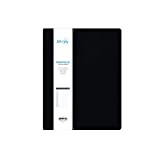 Blue Sky Professional Padfolio, 9.5' x 12', Textured Faux Leather Cover, Black, 8.5” x 11' Paper Notepad Included, 14714