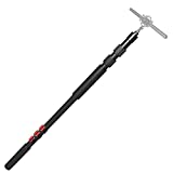 Portable Handheld Boom Pole for Shotgun Mic, 3-Section Extendable Microphone Arm for Filming with 1/4' and 3/8' Threads, 3ft to 8.3ft Adjustable Length