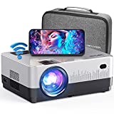 DBPOWER WiFi Projector, Upgrade 8500L Full HD 1080p Video Projector with Carry Case, Support iOS/Android Sync Screen, Zoom&Sleep Timer, 4.3” LCD Home Movie Projector Compatible w/Smart Phone/Laptop