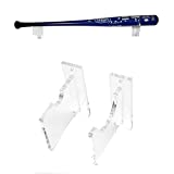 Top Stage Clear Baseball Bat Display Stand Wall Mount Horizontal Rack, Baseball Bat Bracket Softball Bat Hanger, 4.5 X 4.5 inches Easy to Mount on Wall, No Case Cover