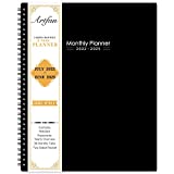 2022-2025 Monthly Planner/Monthly Calendar - 3 Year Monthly Planner 2022-2025, July 2022 - June 2025, 9' x 11', 36 Monthly Planner with Tabs + Double-Side Pocket + Durable Polypropylene Cover - Black