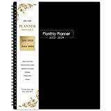 Monthly Planner 2022-2024 - 24 Monthly Planner from JULY 2022 to JUNE 2024, Monthly Planner 2022-2024, 9.2'' x 11.4'' , Planner with Inner Pocket, 24 Month Tabs, Inner Pocket - Black