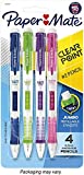 Paper Mate Clear Point Mechanical Pencils, 0.7mm, Fashion Assorted Colors, Pack of 4