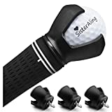 SisterAling 3-Prong Golf Ball Retriever Grabber Pick Up,Back Saver Claw Put On Putter Grip,Suction Cup Ball Grabber,Sucker for Golf Screws Tool (3 Pack)