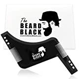 The BEARD BLACK Beard Shaping & Styling Tool with inbuilt Comb for Perfect line up & Edging, use with a Beard Trimmer or Razor to Style Your Beard & Facial Hair, Premium Quality Product
