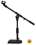 InnoGear Adjustable Desk Microphone Stand, Weighted Base with Soft Grip Twist Clutch, Boom Arm, 3/8' and 5/8' Threaded Mounts for Blue Yeti and Blue Snowball, Kick Drums, Guitar Amps