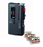 Sony M-450 MicroCassette Recorder Refurbished with 3 New Microcassette Tapes