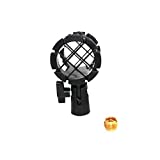 ZRAMO Microphone Clip Mount Small Size Mics Holder Shock Mount with Adapter and 8pc O-ring for D230, ME66, Rode NTG-2,NTG-1, AT-875R