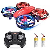 Sansisco A21 Mini Battle Drone for Kids, 2 Player IR Combat RC Quadcopter, Cool LED, Full Cover, Circle Fly, Self Rotation, One Key Fly, Headless Mode, 3D Flip, 3 Speeds, Gift Drone for Beginners(1 Pack)