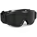XaegisTac XTG07 Tactical Airsoft Goggles Anti Fog Military Glasses with Interchangeable Lenses, Ballistic Safety Goggles for Shooting Hunting, Paintball