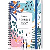 JUBTIC Address and Password Book with Alphabetical Tabs Hardcover Spiral Bound Address Organizer for Contacts,Internet Website Logins,Telephone Book Notebook Journal for Home Office,5.2' x7.7'
