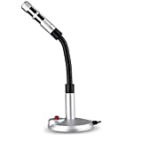 iXing F1 Gooseneck Stereo Microphone Compatible with PC, Laptop and Mac, Ideal for Chatting, Recording, Conference Call,3.5mm Jack (White)