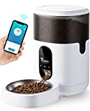 Prupet Automatic Cat Feeders, Timed Pet Food Dispenser with Stainless Steel Bowl, WiFi Enabled, APP Control, 10s Voice Recorder for Small / Medium Cats &Dogs -4L
