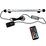 COVOART LED Aquarium Light, 15 inches Fish Tank Light RGB Color Underwater Light Submersible Crystal Glass Lights, 21 LED Beads, Brightness Adjustable Memory Function