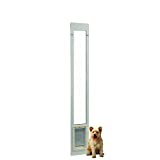Ideal Pet Products Aluminum Pet Patio Door, Adjustable Height 77-5/8' To 80-3/8', 7' x 11.25' Flap Size, White