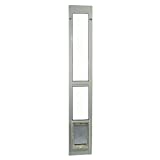 Ideal Pet Products Aluminum Modular Patio Pet Door, White, Medium, 7' x 11.25' Flap Size