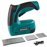 Cordless Staple Gun, NEU MASTER 2 in 1 Electric Brad Nailer/Stapler, 4V Power Stapler Tacker with USB Charger Cable, 3000pcs Staples and 500pcs Nails for Upholstery, Material Repair and Carpentry