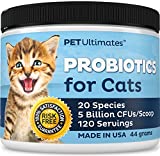 PetUltimates Probiotics for Cats - 20 Species - Stops Diarrhea & Vomiting, Cuts Litterbox Smell