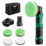 KIMO Cordless Car Buffer Polisher Kit w/ 2.0Ah Battery & Fast Charger, Variable Speed, 4 Polishing Pads for Car Waxing/Scratch Removing, Car Polishing/Home Appliance/Ceramic/Boat Detailing