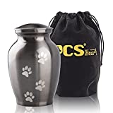 PCS Memorial Pet Cremation Urns for Dogs and Cats Ashes, Paws Engraved Pet Urn,Dog Keepsake Urns for Ashes-Small