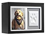 Pearhead Pet Photo Memory Box and Impression Kit for Dog or Cat Paw Print, Black