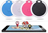 Mini Dog GPS Tracking Device, No Monthly Fee App Locator, Round Portable Bluetooth Intelligent Anti-Lost Device for Luggages/Kid/Pet Bluetooth Alarms (1-Pack, Pink)