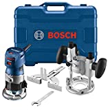 Bosch GKF125CEPK Colt 1.25 HP (Max) Variable-Speed Palm Router Combination Kit , Blue, 5.8 x 11 x 10.5 inches
