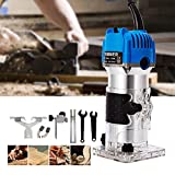 Wood Routers, Wood Trimmer Router Tool, Compact Wood Palm Router, Tool Hand Trimmer, Woodworking Joiner, Cutting Palmming Tool, 30000 RPM 1/4' Collets 800W 110V