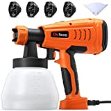 Dicfeos Paint Sprayer, High Power 700W HVLP Home Spray Gun, with 1300ml Container, 4 Nozzle Sizes for Furniture, Fence, Cabinet and Etc, Easy Spraying and Cleaning, Perfect for Beginner