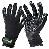 H HANDSON Pet Grooming Gloves - Patented #1 Ranked, Award Winning Shedding, Bathing, & Hair Remover Gloves - Gentle Brush for Cats, Dogs, and Horses