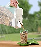 Buddeez 8Qt Pet Food / Bird Seed Storage Container and Dispenser - Flip Lid /Pour Spout with Durable Handle