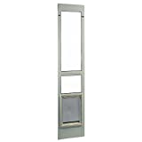 Ideal Pet Products Aluminum Modular Patio Pet Door, White, Extra Large, 10.5' x 15' Flap Size