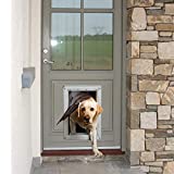 Ideal Pet Products Designer Series Ruff-Weather Pet Door with Telescoping Frame, Grey, Extra Large - 9.75' x 17' Flap Size (DSRWXL)