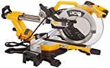 JCB Tools - 12' Sliding Double Bevel 120V Miter Chop Saw Power Tool | Electric Powered Saw | For Home Improvements, Straight Crosscuts, Bevel, Angled Cuts, Floor Boards, Wood, Woodworking and Laminate