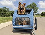 PetSafe Happy Ride Aluminum Dog Bike Trailer - Durable Frame - Easy to Connect and Disconnect to Bicycles - Includes Three Storage Pouches and Tether - Collapsible to Store - Large