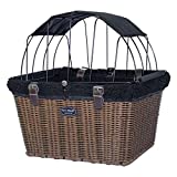 Travelin K9 Pet-Pilot Wicker MAX – Dog Bicycle Basket Bike Carrier- Includes Wire Top with Sun Shade