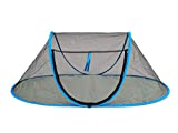 Fooubaby Cat Tent Pop Up Cat House Outside Pet Enclosure Tent Indoor Playpen Portable for Cats Small Dogs in Deck, Yard, Patio, Park, Camping, Travel Outdoor in Summer (Black Net and Blue Edge)