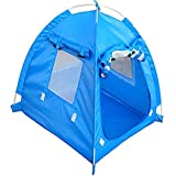 OLizee Breathable Washable Pet Puppy Kennel Dog Cat Folding Indoor Outdoor House Bed Tent (Blue,M)