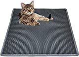 Cat Litter Mat Litter Trapping Mat, 30' X 24' Inch Honeycomb Double Layer Design Waterproof Urine Proof Trapper Mat for Litter Boxes, Large Size Easy Clean Scatter Control